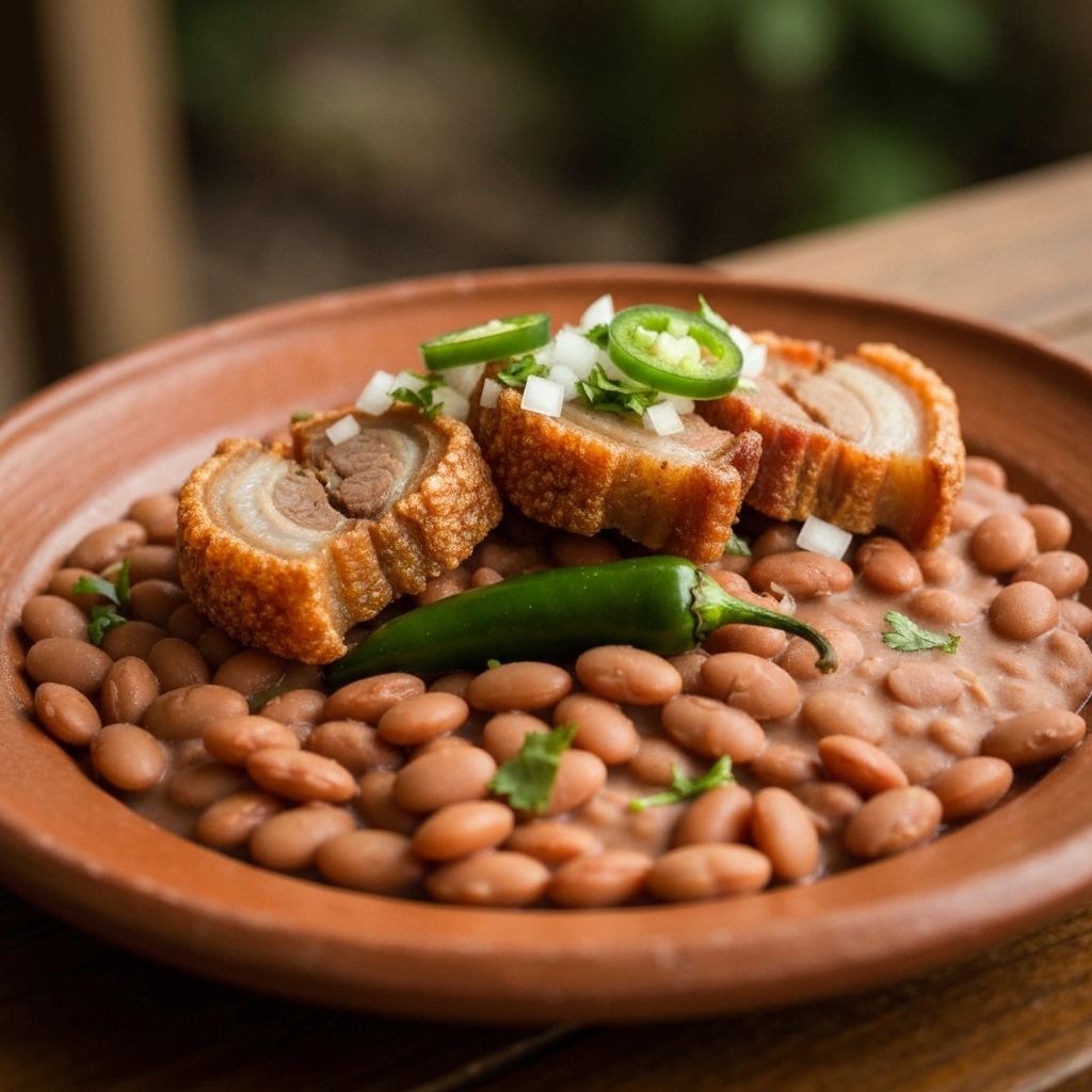 Menú con Cerdo y Frijoles