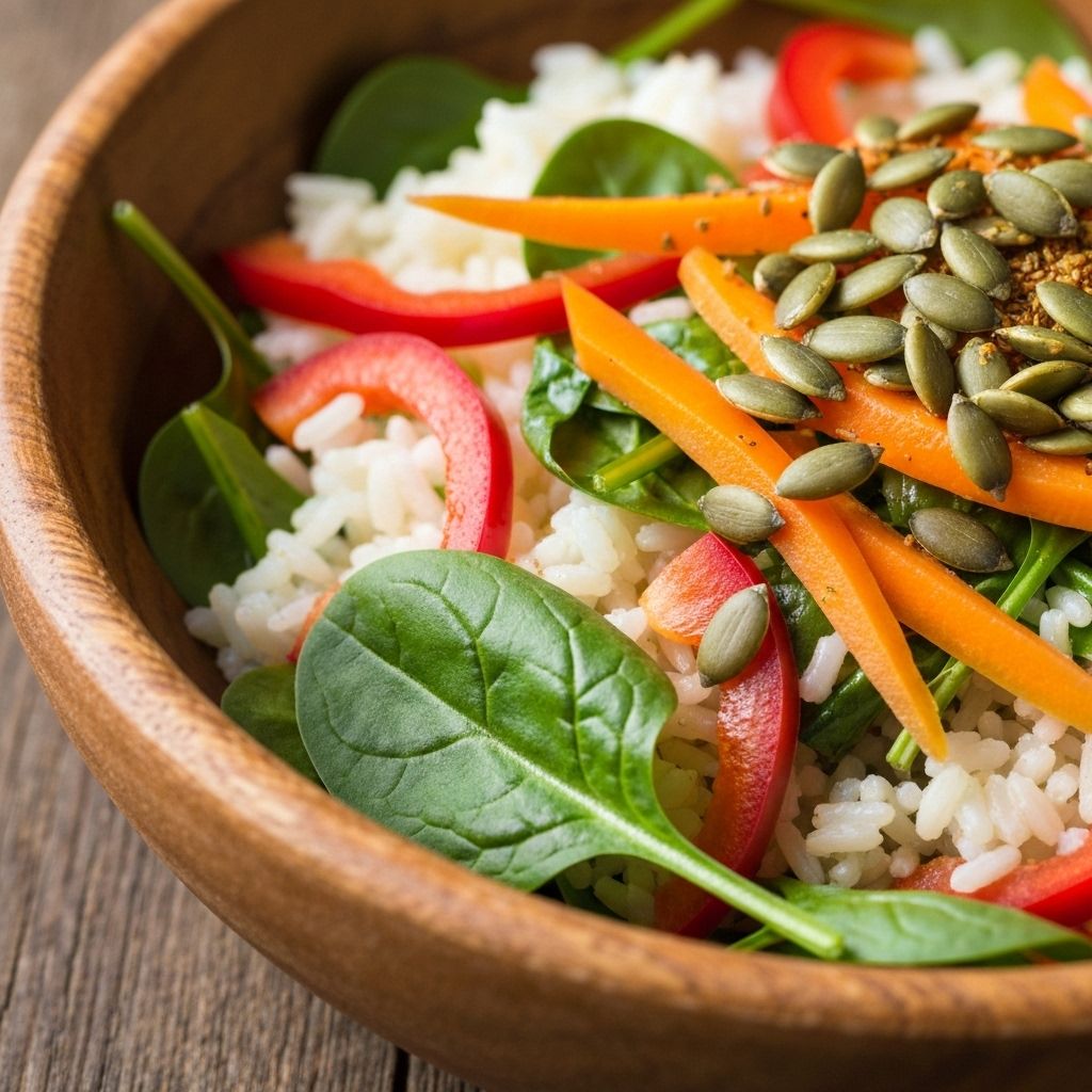 Arroz con Ensalada Salteada